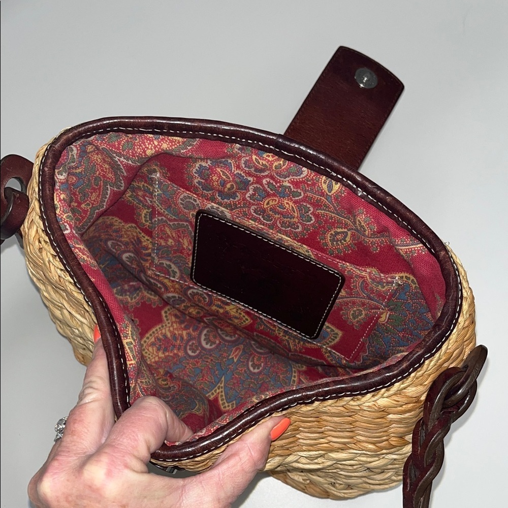 Brighton Tan and Brown Woven Shoulder Bag / gorgeous - Picture 12 of 16